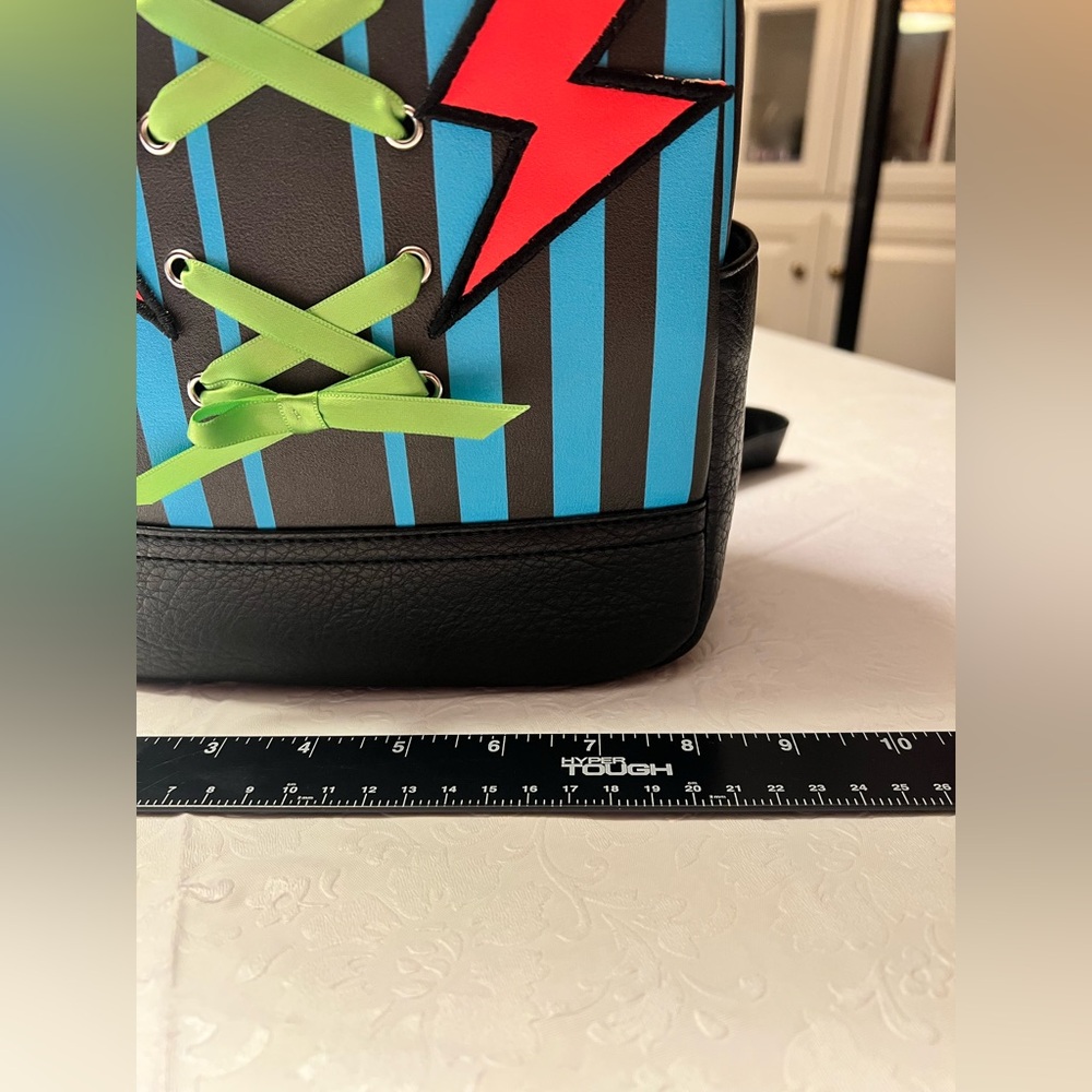 Monster High Frankie Stein Lightning Stripe Mini Backpack - Picture 11 of 13